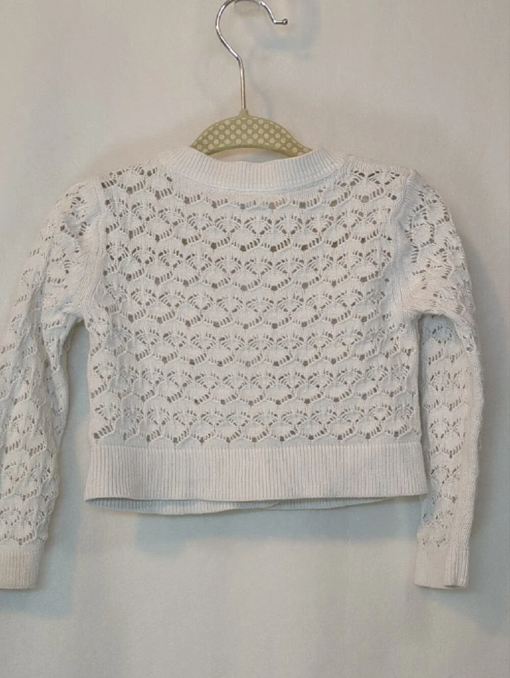 GAP Toddler White Eyelet Button Cardigan